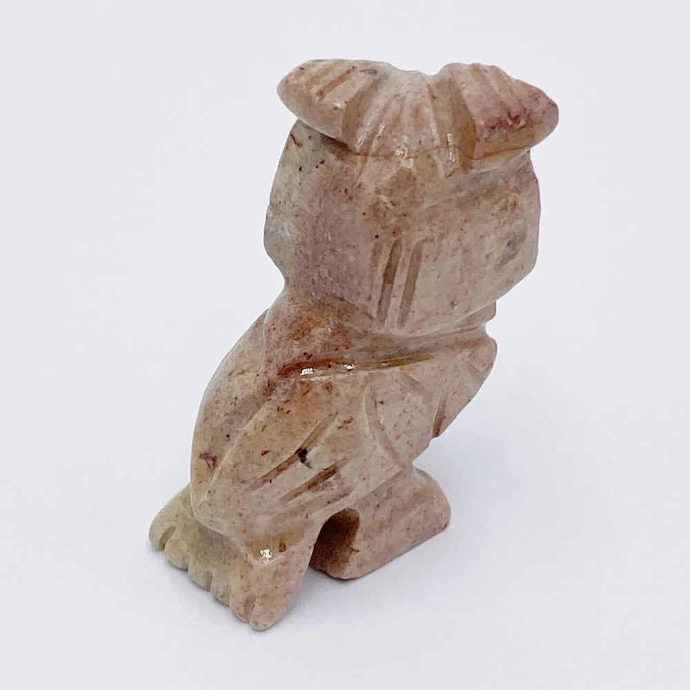 Owl Figurine Hand Carved Soapstone Peru - Picture 4 of 10